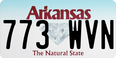 AR license plate 773WVN