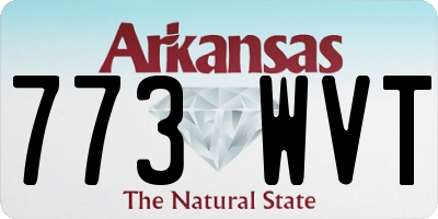 AR license plate 773WVT