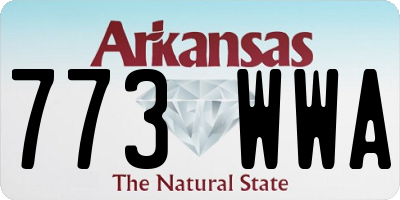 AR license plate 773WWA