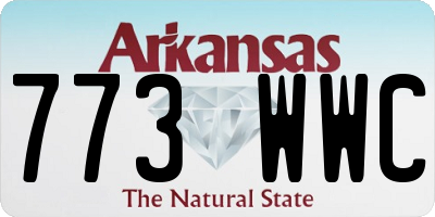 AR license plate 773WWC