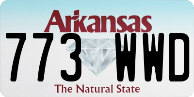 AR license plate 773WWD