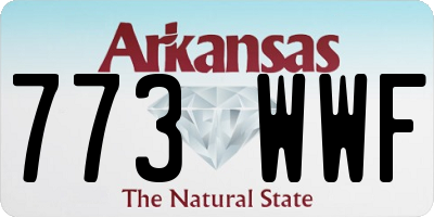 AR license plate 773WWF