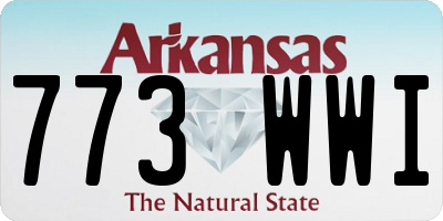 AR license plate 773WWI