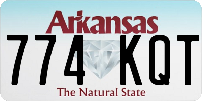 AR license plate 774KQT