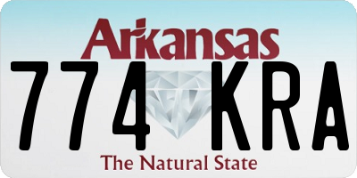 AR license plate 774KRA