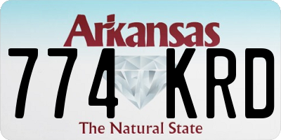 AR license plate 774KRD