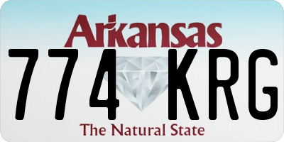 AR license plate 774KRG