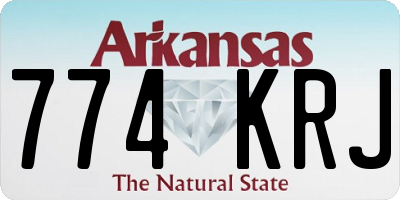 AR license plate 774KRJ