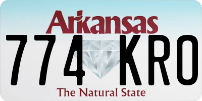 AR license plate 774KRO