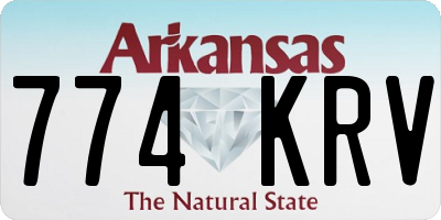 AR license plate 774KRV
