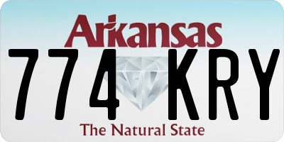 AR license plate 774KRY