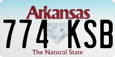 AR license plate 774KSB