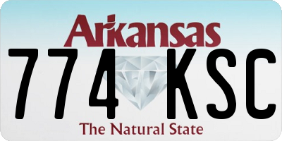 AR license plate 774KSC