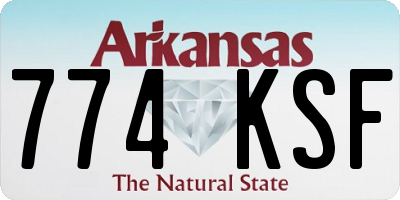 AR license plate 774KSF