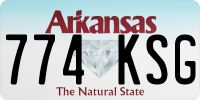 AR license plate 774KSG