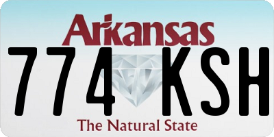 AR license plate 774KSH