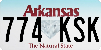 AR license plate 774KSK