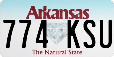 AR license plate 774KSU