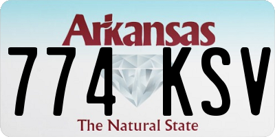 AR license plate 774KSV