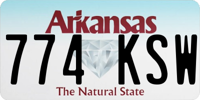 AR license plate 774KSW