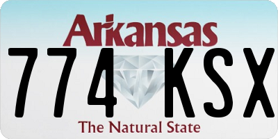 AR license plate 774KSX