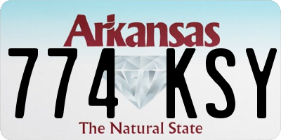 AR license plate 774KSY