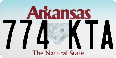 AR license plate 774KTA