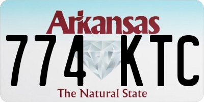 AR license plate 774KTC