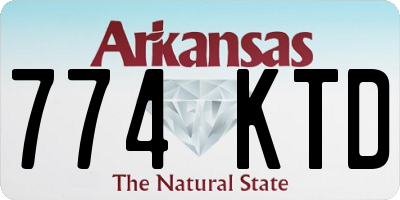 AR license plate 774KTD