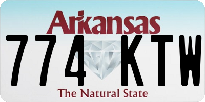 AR license plate 774KTW