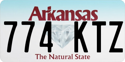 AR license plate 774KTZ