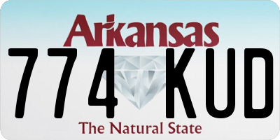 AR license plate 774KUD