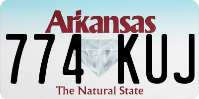 AR license plate 774KUJ