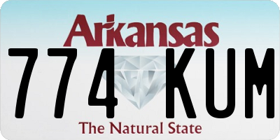 AR license plate 774KUM