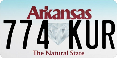 AR license plate 774KUR