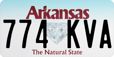 AR license plate 774KVA