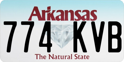 AR license plate 774KVB