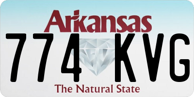 AR license plate 774KVG