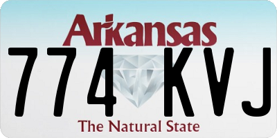 AR license plate 774KVJ