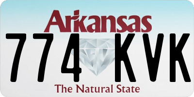 AR license plate 774KVK