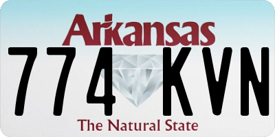 AR license plate 774KVN