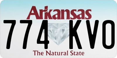 AR license plate 774KVO