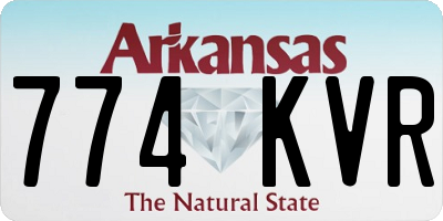 AR license plate 774KVR