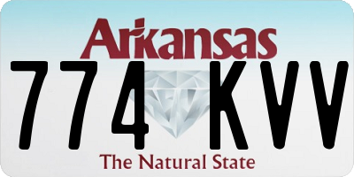 AR license plate 774KVV