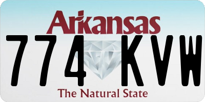 AR license plate 774KVW
