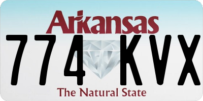 AR license plate 774KVX