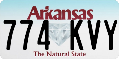 AR license plate 774KVY