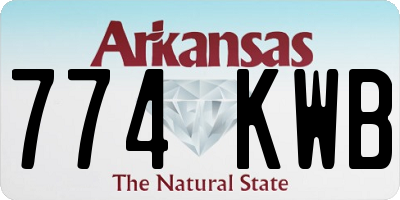 AR license plate 774KWB