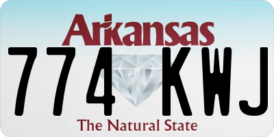 AR license plate 774KWJ