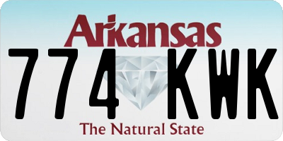 AR license plate 774KWK